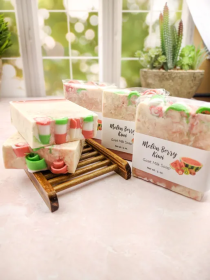 Melon Berry Kiwi goat milk soap