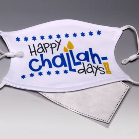 ADJUSTABLE Happy Challah Days Face Mask