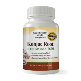 Pure Konjac Root 1600 MG for Weight Loss (60 Capsules)