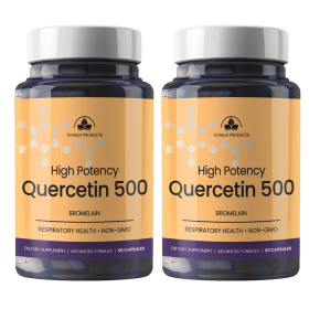 Totally Products Quercetin with Bromelain, Balanced Immune and Respiratory System, 60 Veg Capsules (2 bottles)