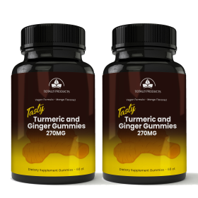 Totally Products Adult Turmeric & Ginger Gummies with C3 Complex (120 count)