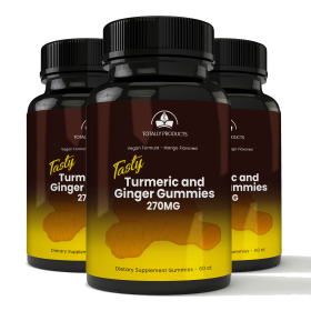 Totally Products Adult Turmeric & Ginger Gummies with C3 Complex (180 count)