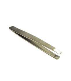 Silver Eyebrow Multi-purpose Tweezers Slanted Unisex