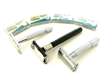 Old Fashion Vintage Classic Safety Razors + 20 Razor Blades Gift Set