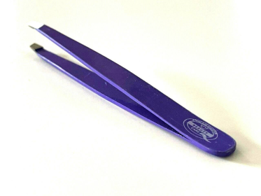 Eyebrow Grooming Hair Removal Tweezers Slanted Tip Purple