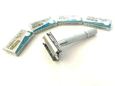 Grandpa's Classic Vintage Style Doube Edge Safety Razor & 20 Blades