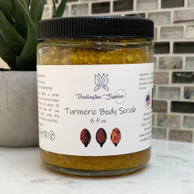 Organic Vegan Turmeric Body Scrub with Dead Sea Salt