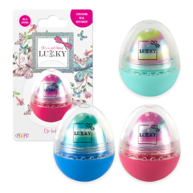 LUKKY Lip Balm egg-shaped x 0.35oz, assortment of 12 pieces