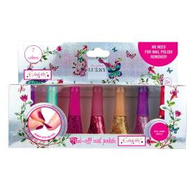 LUKKY Peel-off nail polish "Confetti" series, set of 7 x 0.19 fl.oz.