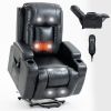 Infinite Position Up to 350 LBS Power Lift Recliner Chair for Elderly, Heavy Duty Motion Mechanism with 8-Point Vibration Massage and Lumbar Heating,