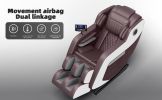 Open Massage Chair,Full Body Zero Gravity Recliner with Bluetooth, Hip Heating, Foot Massage and Air Massage System for Home Office, for mom/dad (Brow