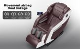 Massage Chair,Full Body Zero Gravity Recliner with Bluetooth, Hip Heating, Foot Massage and Air Massage System for Home Office, for mom/dad (Brown)