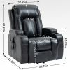 Infinite Position Up to 350 LBS Power Lift Recliner Chair for Elderly, Heavy Duty Motion Mechanism with 8-Point Vibration Massage and Lumbar Heating,