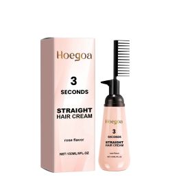 Hoegoa Rose Smoothing Smoothing Hair Straightener Smooth hair without tying, repair dry hair, split ends, Light Moisturizing hair