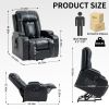 Infinite Position Up to 350 LBS Power Lift Recliner Chair for Elderly, Heavy Duty Motion Mechanism with 8-Point Vibration Massage and Lumbar Heating,