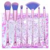 7pcs Crystal Makeup Brushes Kit Cosmetic Eyeshadow Powder Foundation Brush Set