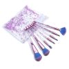 7pcs Crystal Makeup Brushes Kit Cosmetic Eyeshadow Powder Foundation Brush Set