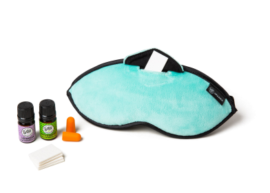 Redolence Aromatherapy Plush Sleep Mask Set (8 Colors) (Color: Calm Sea Green)