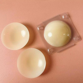 Non-Adhesive Seamless Silicone Nip Covers (Color: Light)