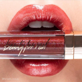 Lip Gloss + Shine (Color: Rebel Rebel - Deep maroon metallic)