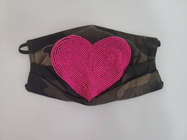 Protective Face Mask (Color: Como/Pink/Heart)