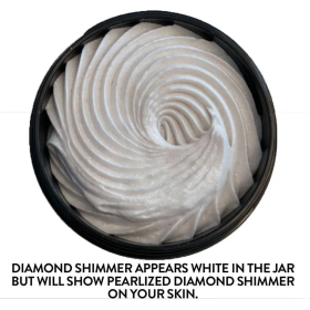 Organic Shimmering Whipped Body Butter (Color: Diamond (Single Jar), size: 7 oz. Travel Size)