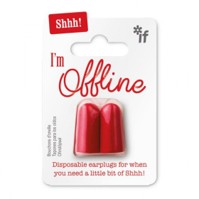 Shhh! Earplugs (Color: I'm Offline (Red))