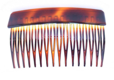 Large Lip French Back Comb (Tortoise Shell or Black) (Color: Tortoise)