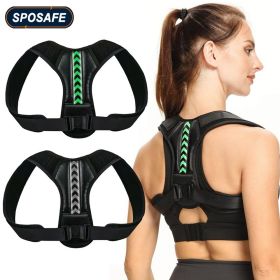 Adjustable Back Shoulder Posture Corrector Belt Clavicle Spine Support Reshape Your Body Home Office Sport Upper Back Neck Brace (Color: Purple, size: M for weight 40-70KG)