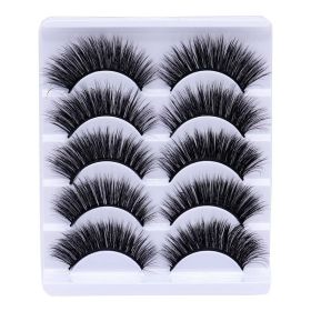 20/10/5 Paar Valse Mink Wimpers Natuurlijke Piekerige Lange Valse Wimpers Handgemaakte Gevleugelde Dikke Lash Voor Wimper Extension Make gereedschap (Color: 5Pairs-A)