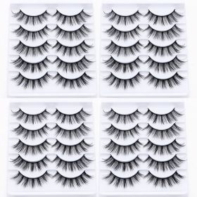 20/10/5 Paar Valse Mink Wimpers Natuurlijke Piekerige Lange Valse Wimpers Handgemaakte Gevleugelde Dikke Lash Voor Wimper Extension Make gereedschap (Color: 20Pairs-B)