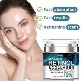 Advanced Retinol Collagen Cream For Face With 5 Hyaluronic Acid Anti-Aging Cream Anti Wrinkle Reduce Fine Lines Lifting And Firming Cream 24-Hour Faci (Number: One)