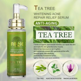 AILKE Hydrating & Brightening Serum for Dark Spots, Fine Lines and Wrinkles, With Collagen, Glutathione,Skin Rejuvenation Serum (NET WT: Tea Tree Serum)