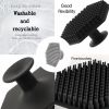 Facial Scrubbing Cleansing Brush, Silicone Face Scrubber Exfoliator, Face Wash Brush with Handle, Handheld Face Exfoliator Brush