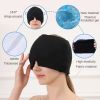 360�� Massage Migraine Relief Hat Stress Relief Eye Mask Gel Hot Cold Therapy Headache Pain Relief Cap  Ice Head Wrap for Headache and Puffy Eyes